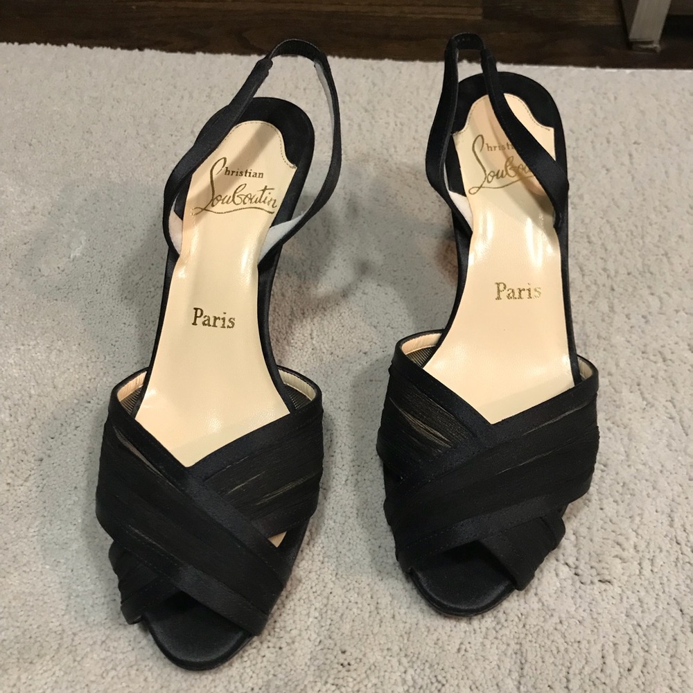 Beautiful satin Christian Loubutin heels, size 38